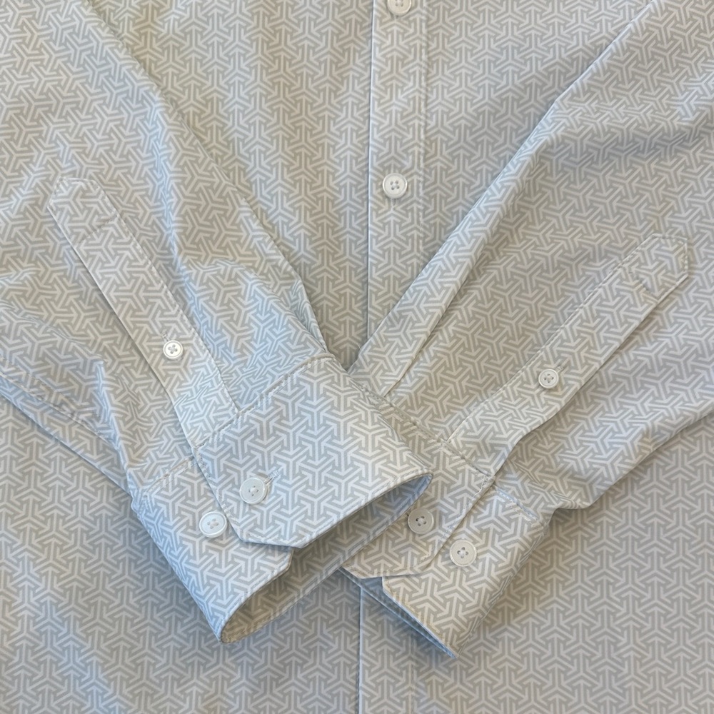 Mizzen+Main Subtle Pattern Cream Button-Down Shirt - image 4